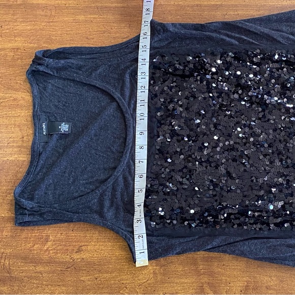 Alfani Size: Medium Charcoal Gray and Black Sequined Tank Top - Picture 7 of 8